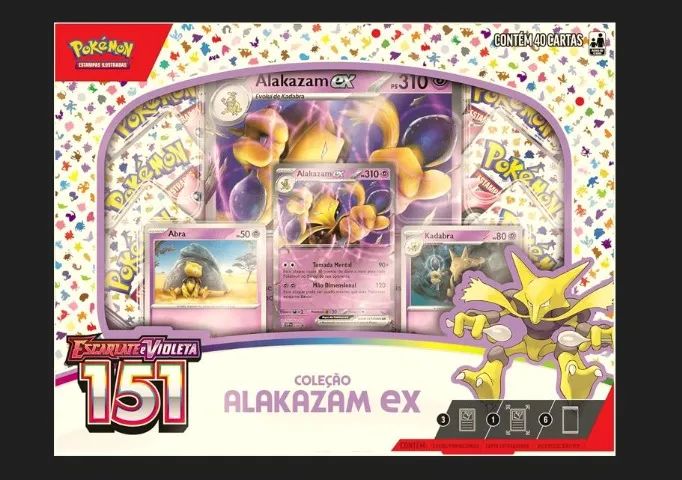  Caixa Box Alakazam ex - Escarlate e Violeta - 151 - Nova e Lacrada