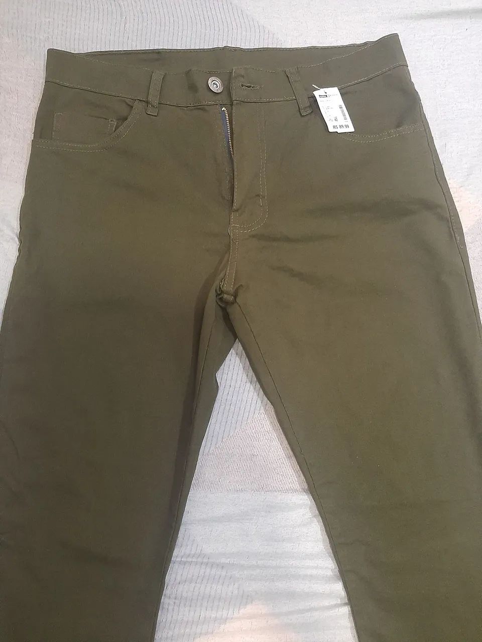 Calça Sarja Verde - Nova - Foto 2