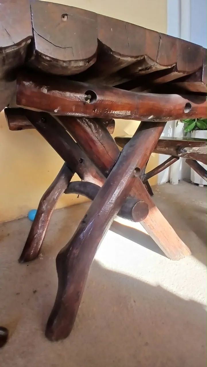 Mesa rústica de madeira  - Foto 5