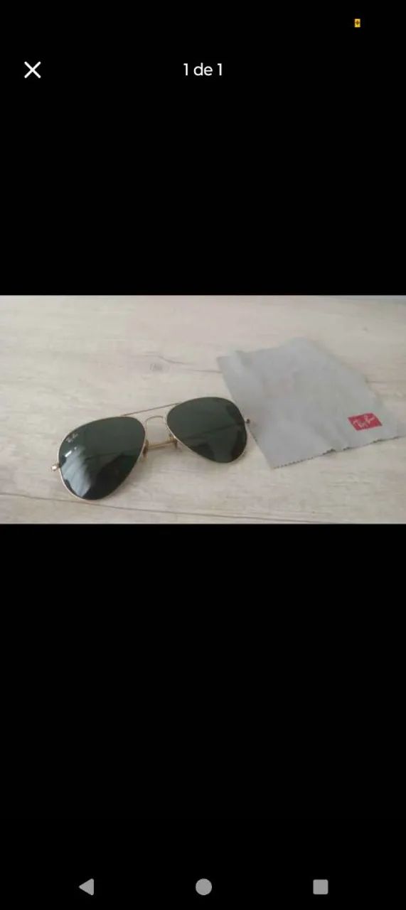 Ray ban aviador original 