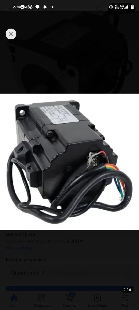 Motor de passo com freio 