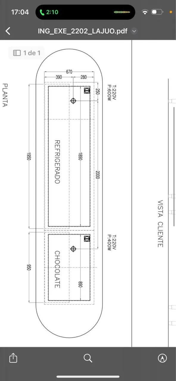 Vitrine expositora refrigerada confeitaria Ingecold 3,50m - Foto 4