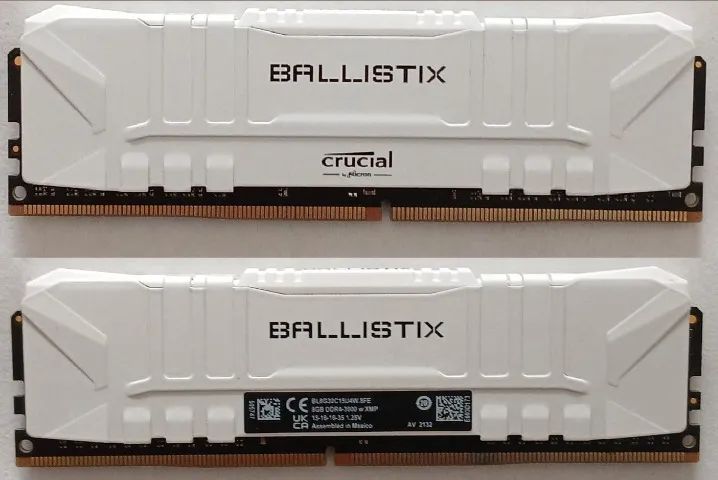 Memória RAM Crucial Ballistix, 8GB, DDR4, 3000MHz, CL15, Branco - BL8G30C15U4W - Foto 3