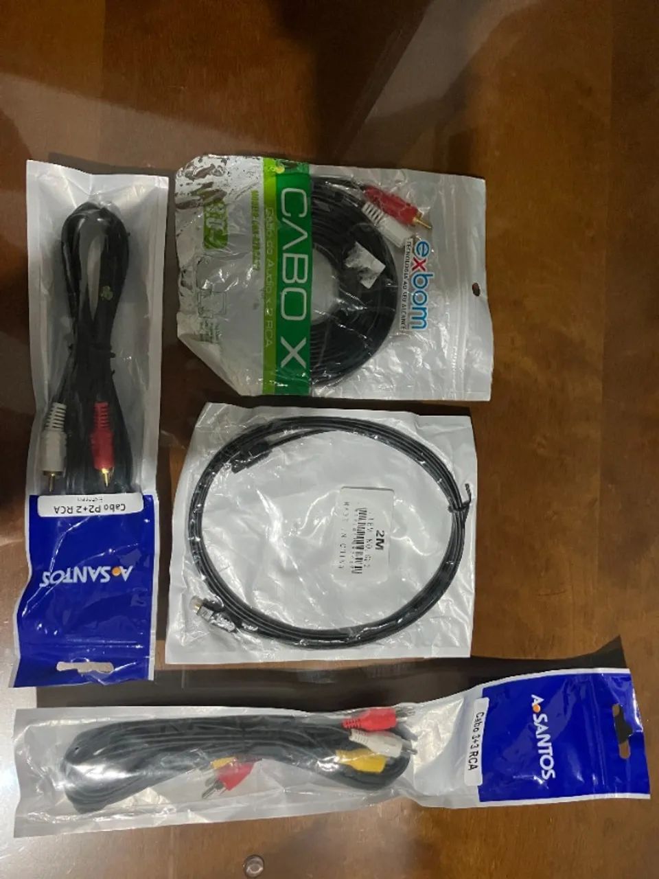 Kit 4 cabos de áudio (P2, RCA, Óptico) - Foto 3
