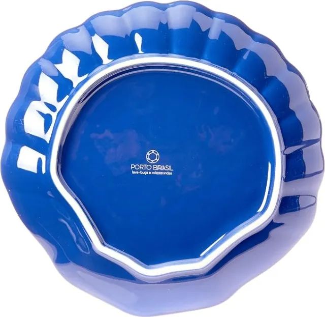 Kit de 6 pratos AZUL concha (ocean) Panelinha Rita Lobo Porto Brasil - TODOS AZUL MARINHO - Foto 3