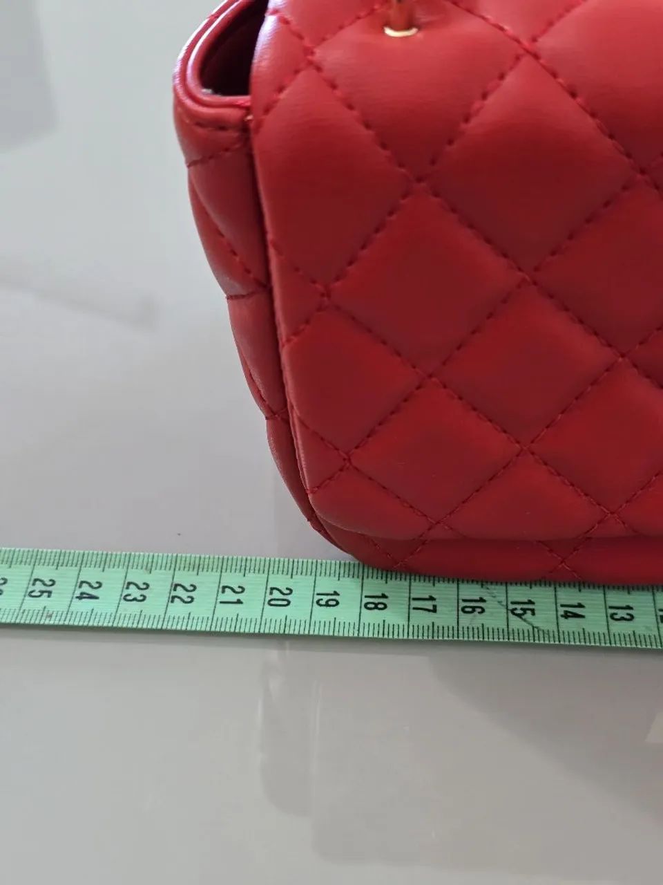 Bolsa Piccadilly Vermelha Nova com Etiqueta - Alça de Corrente - Foto 4