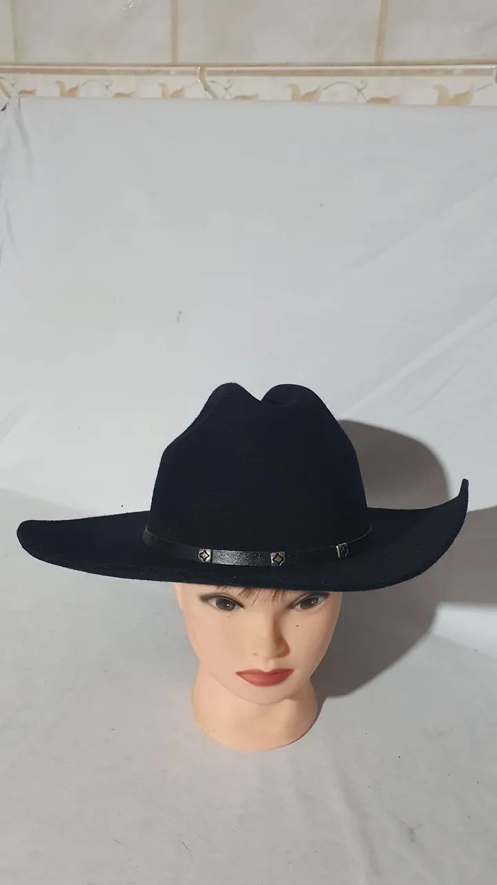 Chapéu country marca Prada legítimo feltro