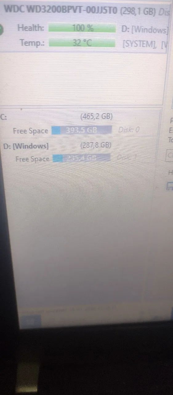 HD notebook 320gb saúde 100%65126769583362122