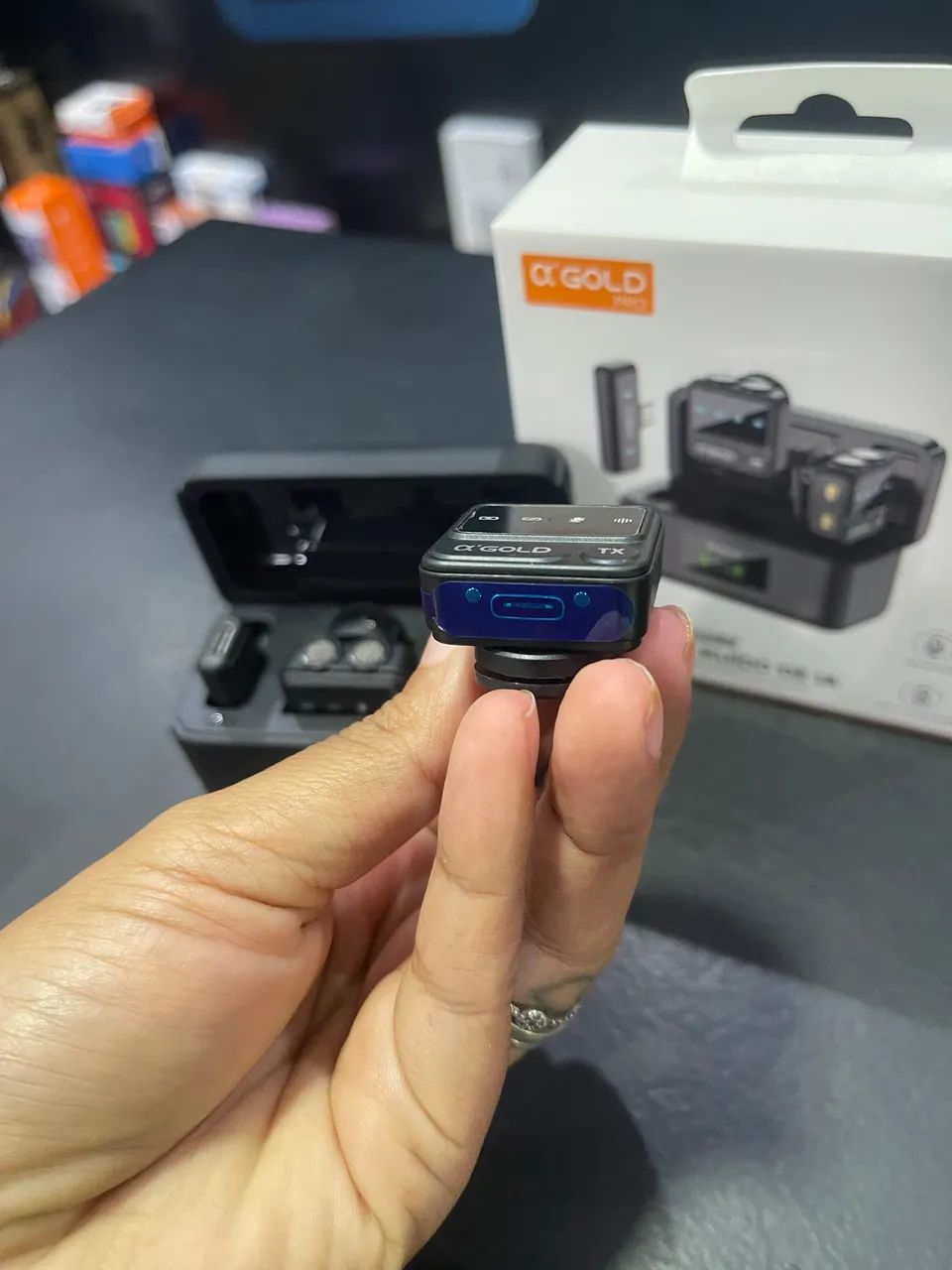 Microfone De Lapela Sem Fio Usb Tipo C Gravação Internet MCF-27