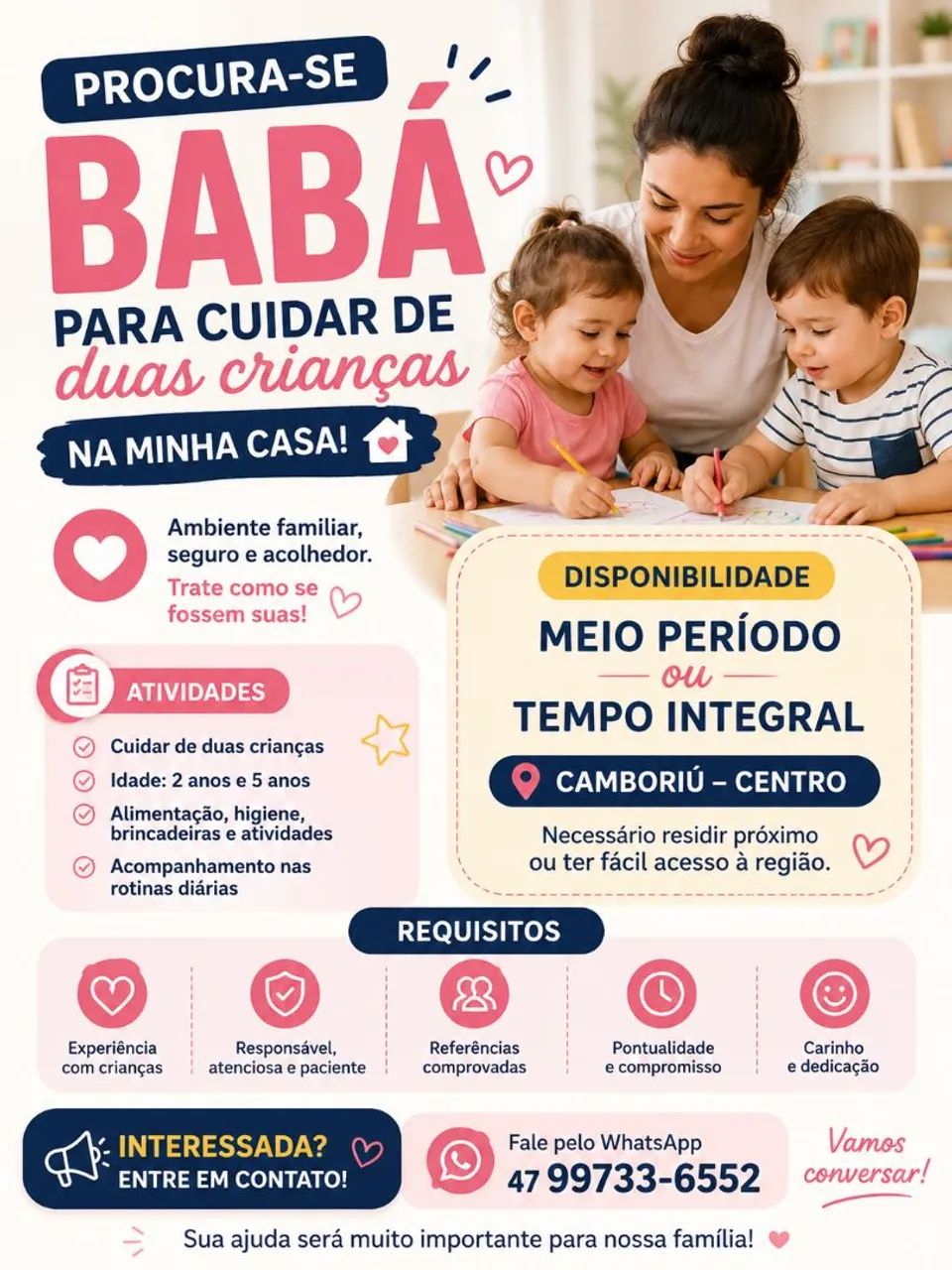 Babá cuidadora 