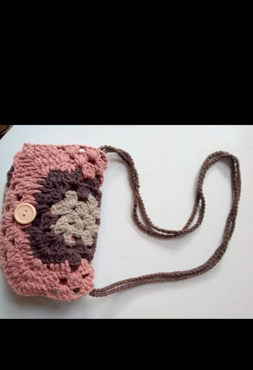 Bolsinha croche artesanal  - Foto 4