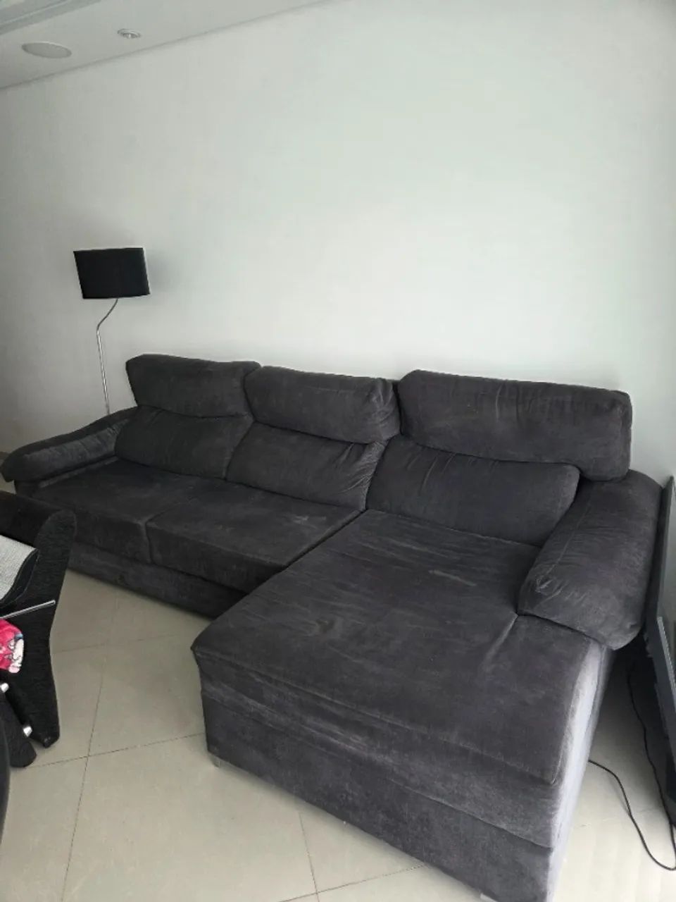 Sofa Retrátil reclinável Cinza - Foto 2