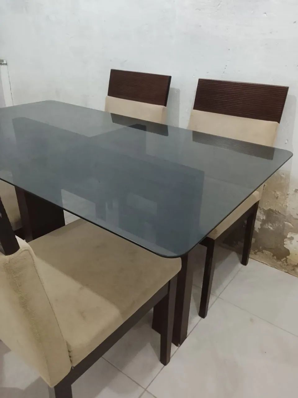 Mesa de vidro 4 cadeiras - Foto 4