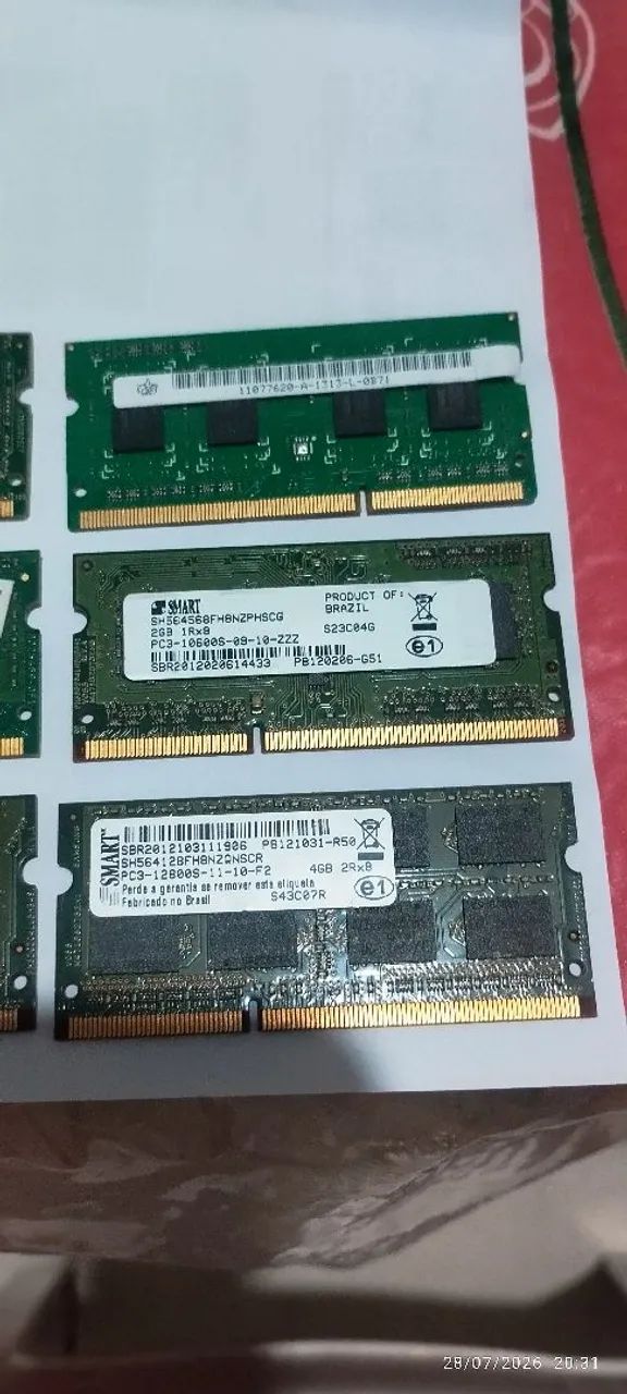 Vende memória RAM ddr3 e DDR2 