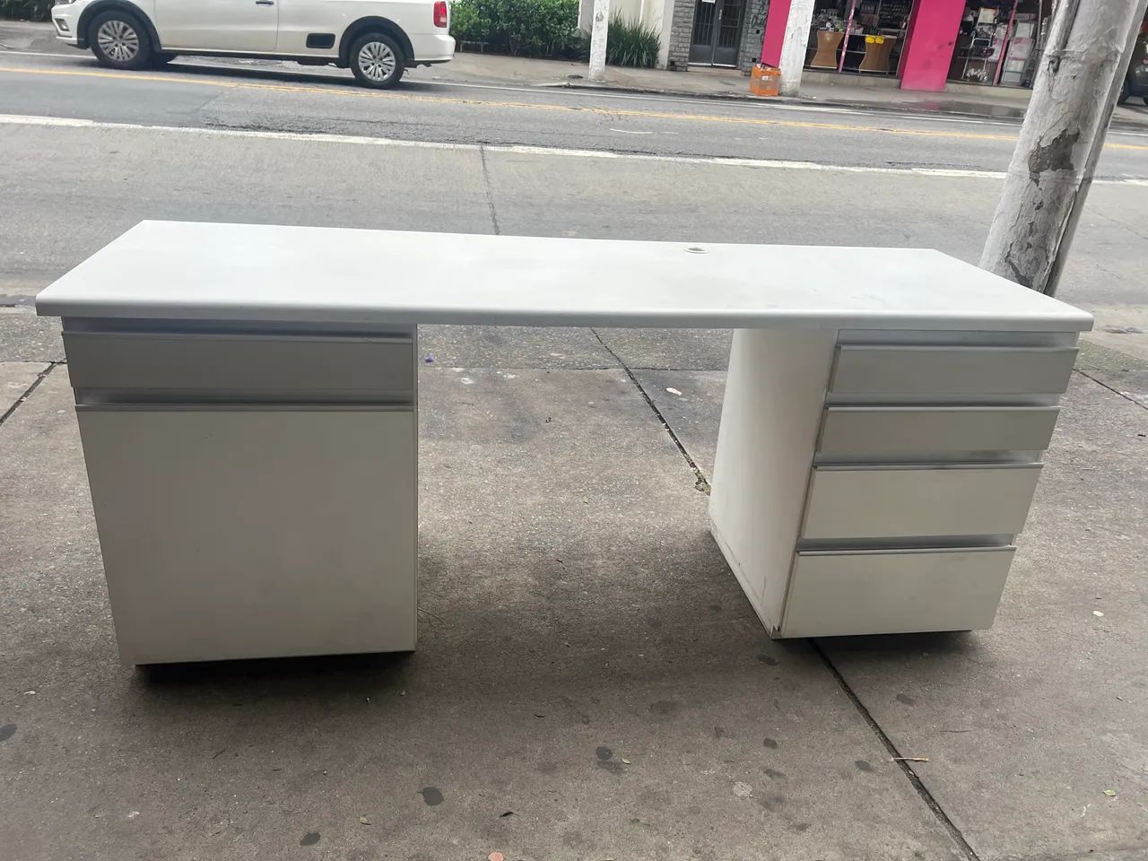Mesa de Atendimento escrivaninha com Gavetas 