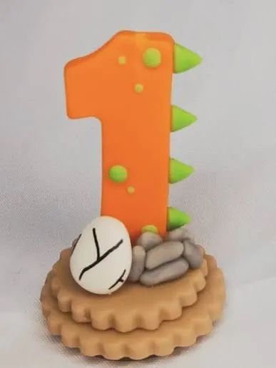 Topos e números de bolo de biscuit  - Foto 2