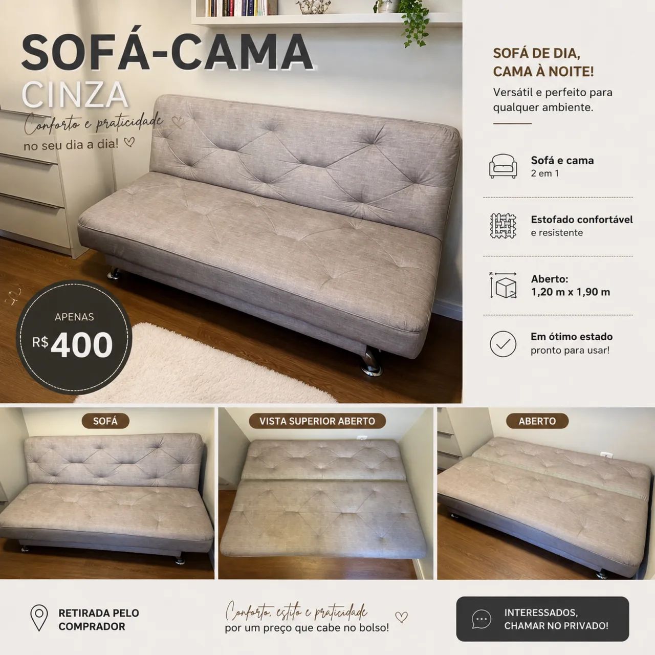 Sofá cama à venda