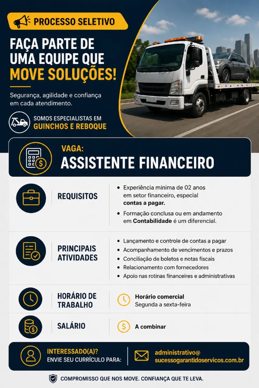? PROCESSO SELETIVO - ASSISTENTE FINANCEIRO ?