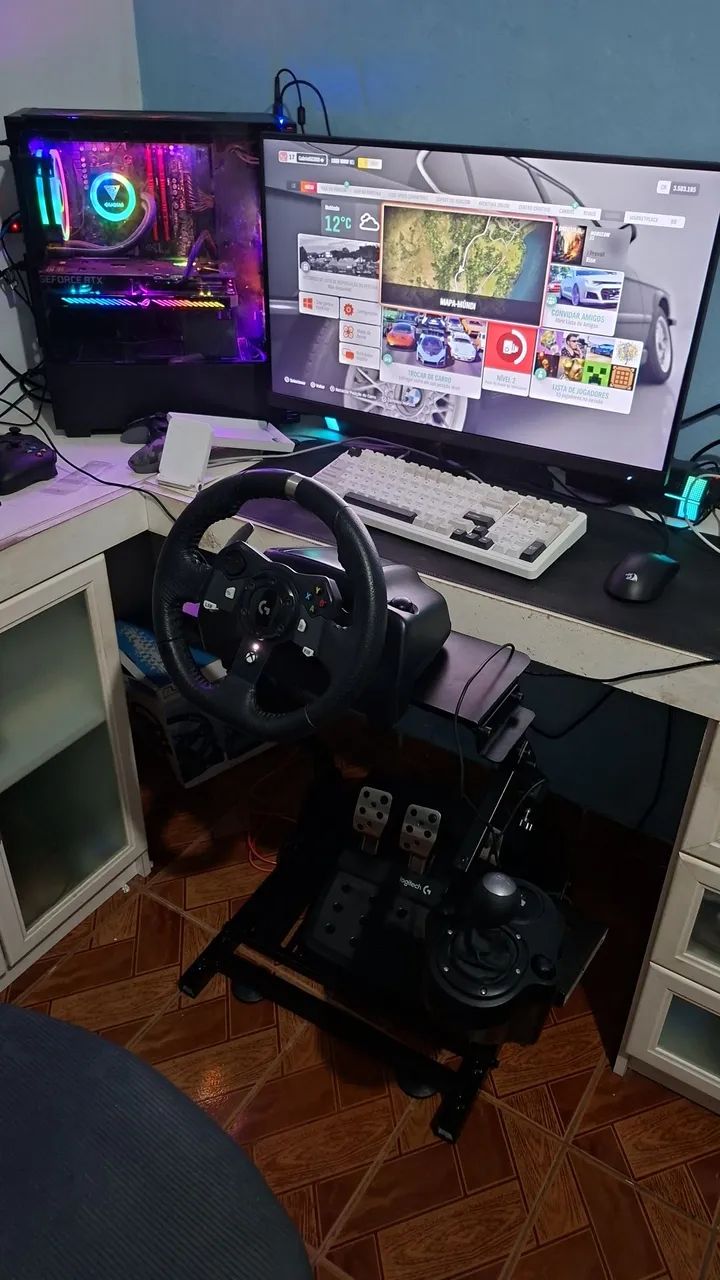 Volante Logitech G920 com câmbio e cockpit - Foto 2
