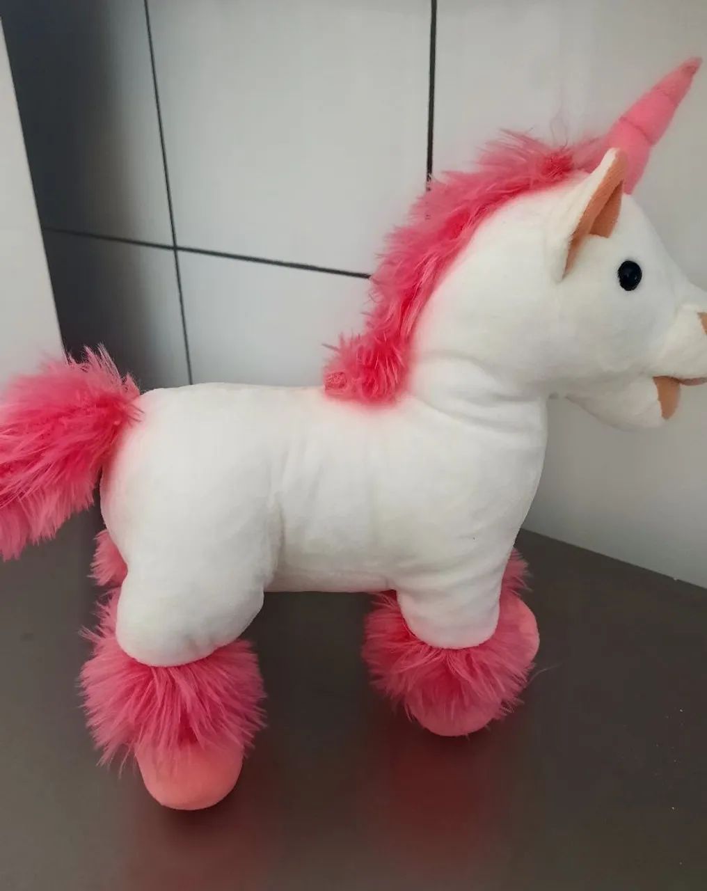 Pelúcia: Unicórnio branco e rosa - Foto 2