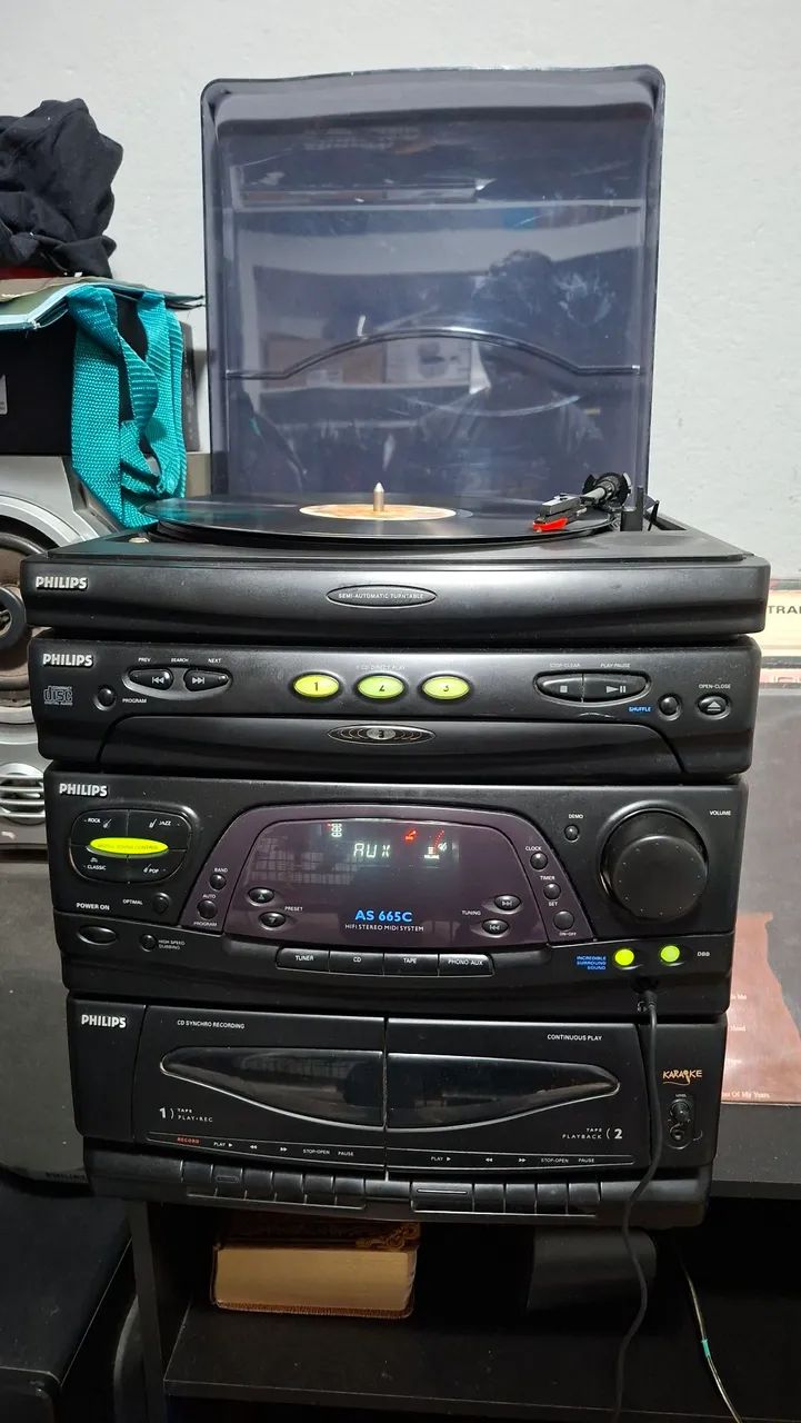 Toca disco 3 em 1 Philps AS 665C