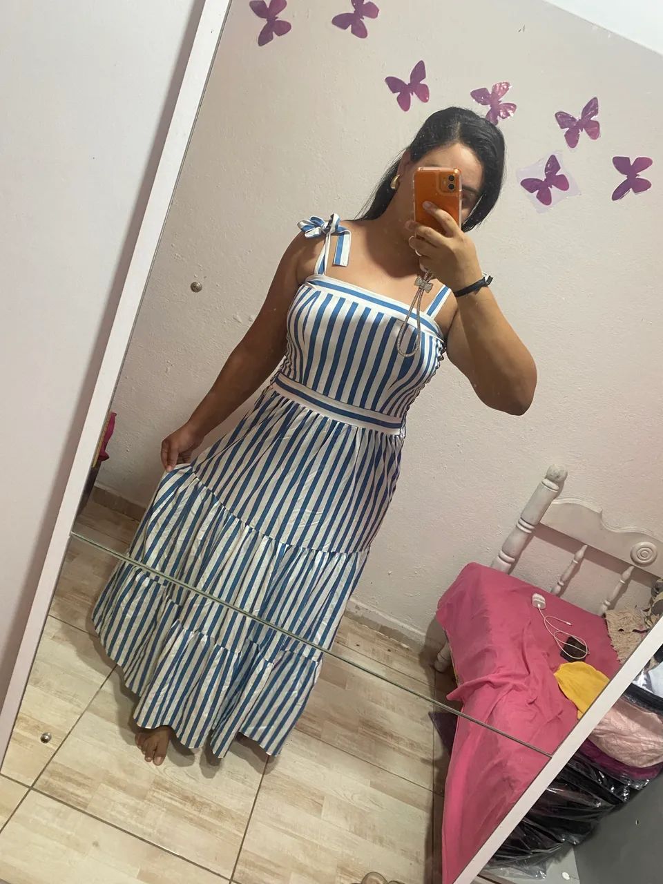 Vestido longo azul  - Foto 5
