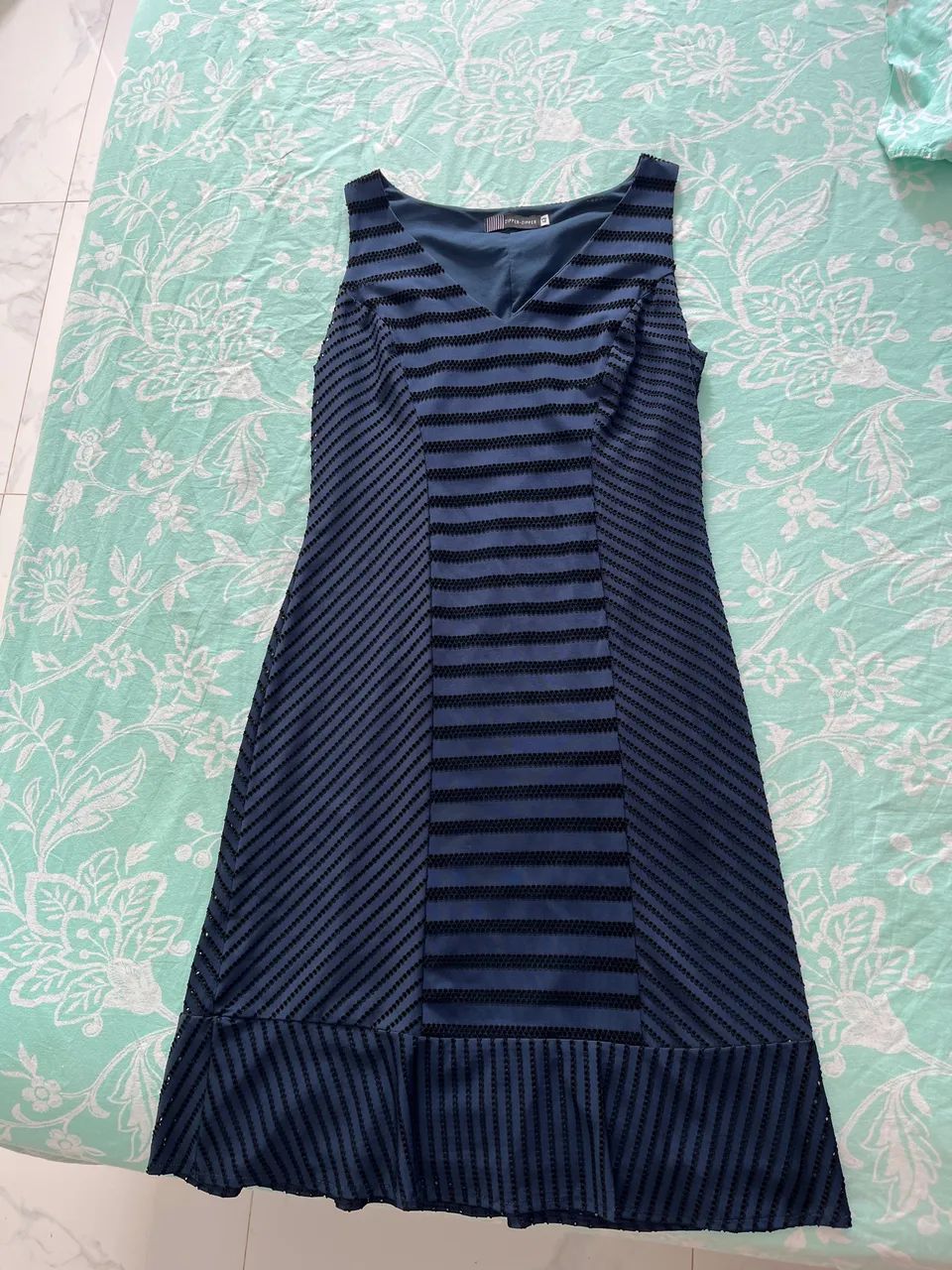 Vestido mid azul zipper zipper - Foto 2
