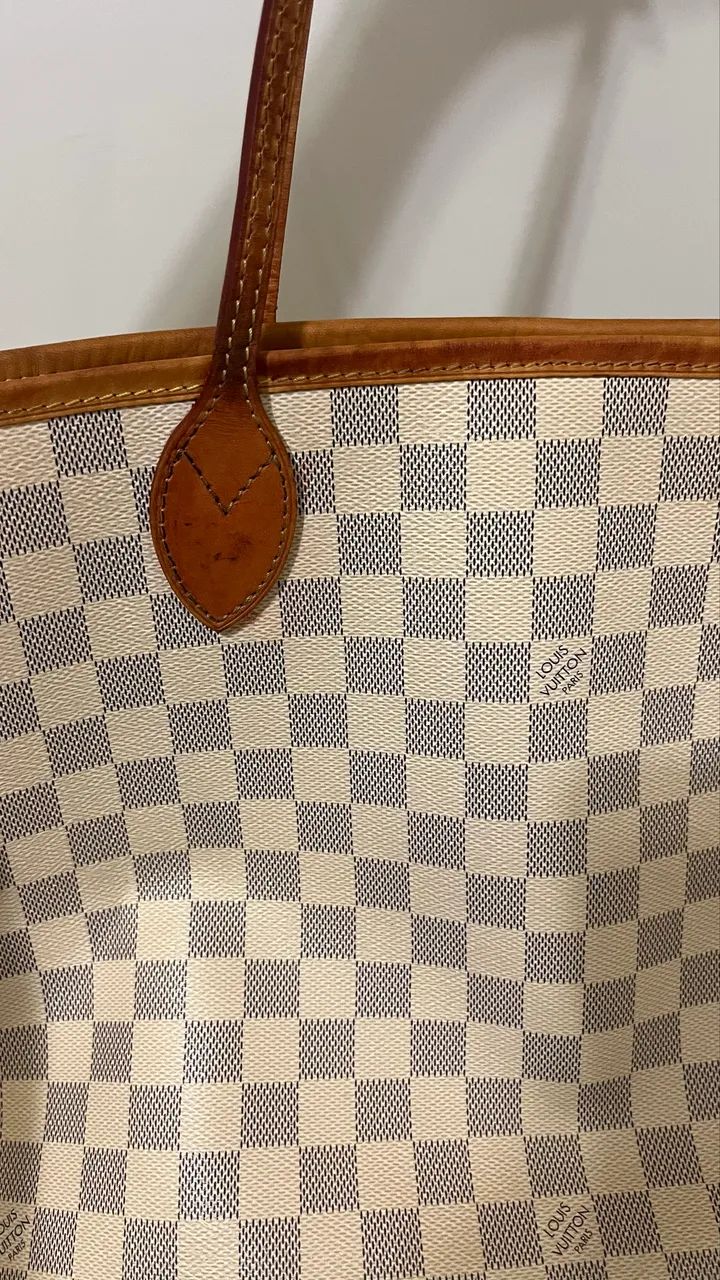 bolsa neverfull louis vuitton branca e cinza  - Foto 2