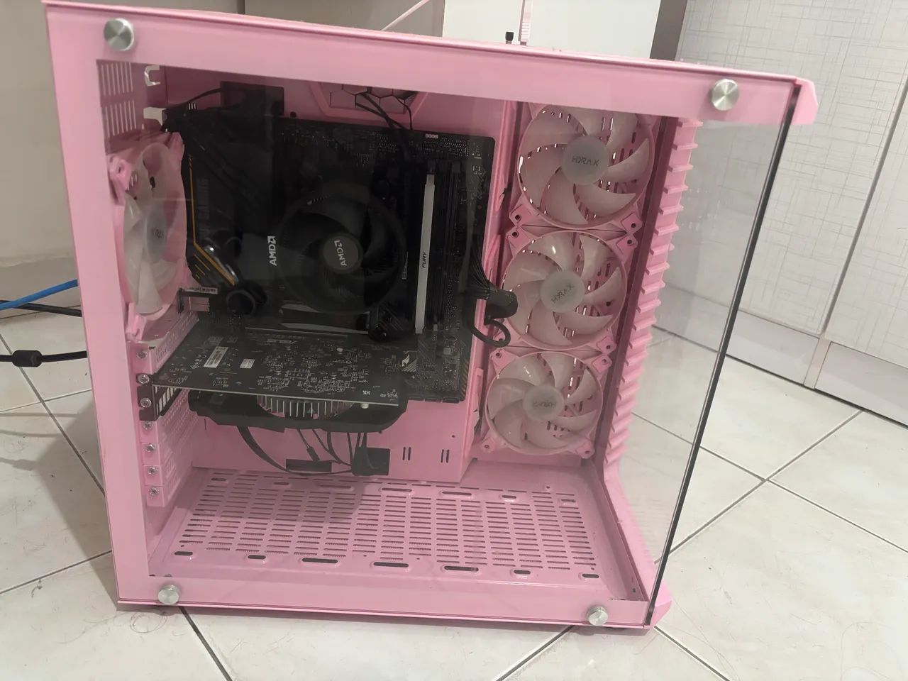 PC GAMER ROSA RYZEN 5 SUPER BARATO!! - Foto 4