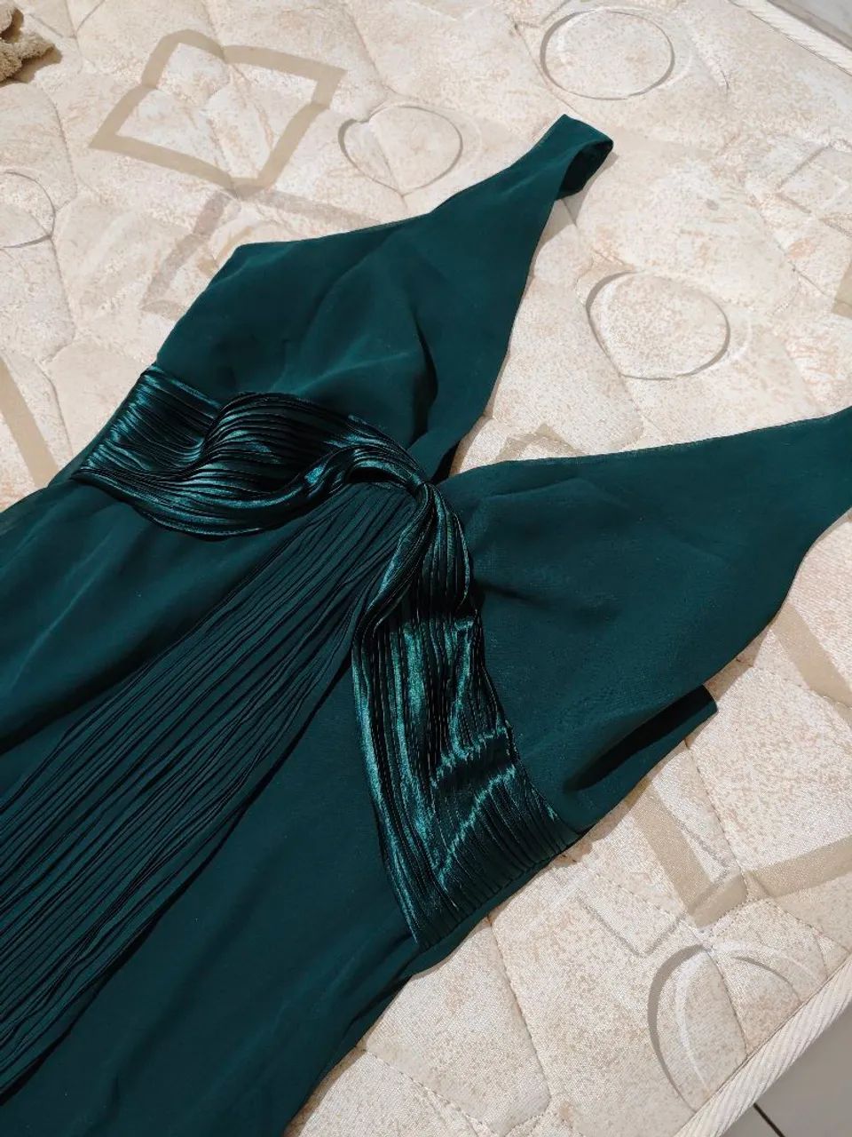 Vestido de festa verde esmeralda g - Foto 3
