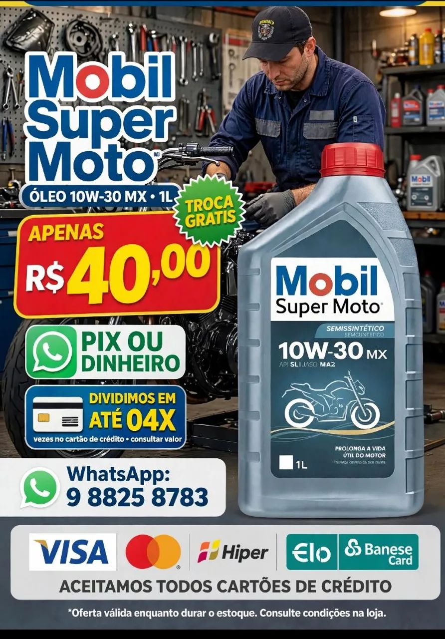 Óleo ? até 04 Vezes 