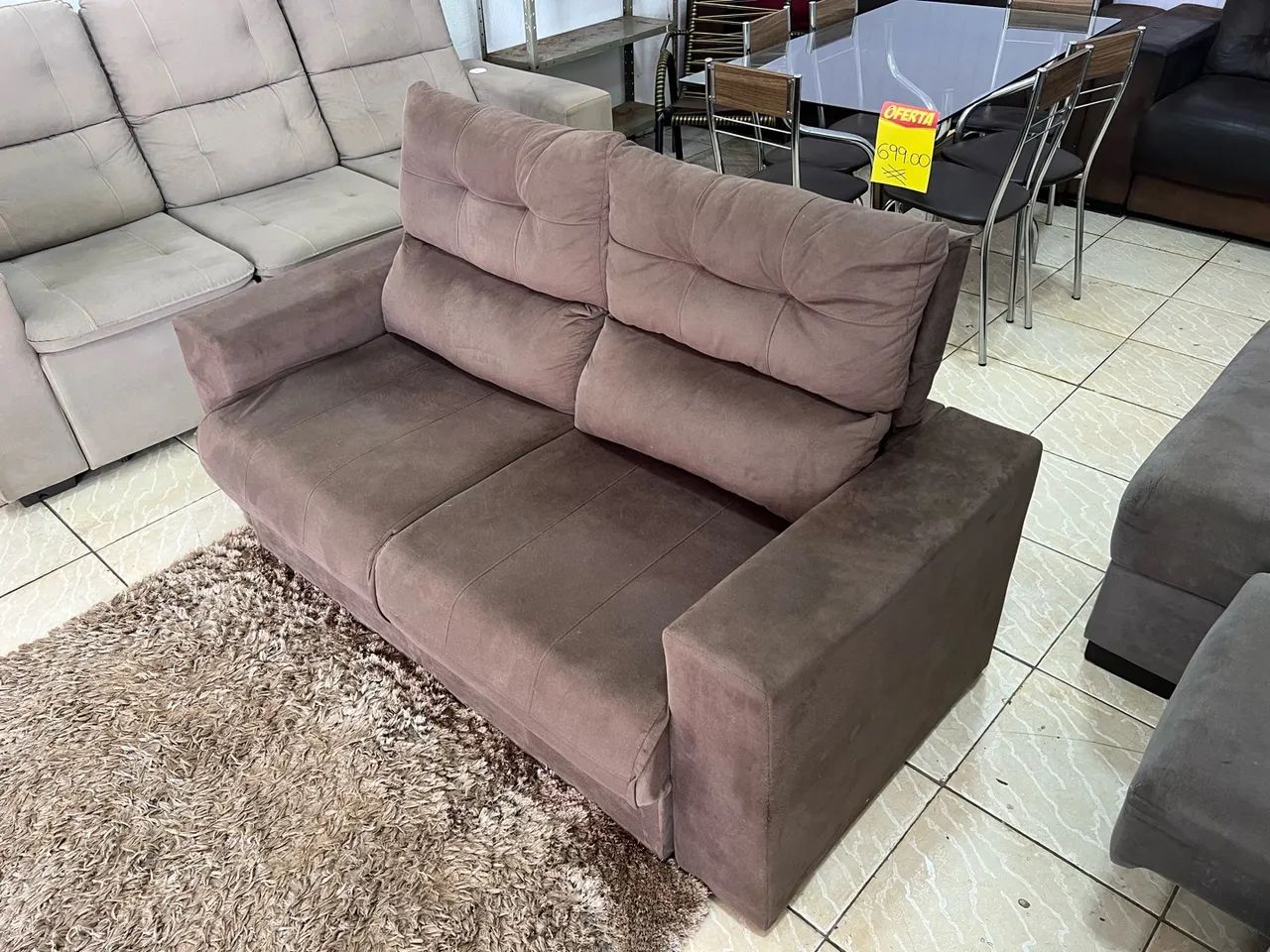 Vendo Sofá Retrátil e reclinável usado em bom estado Entrego * - Foto 5