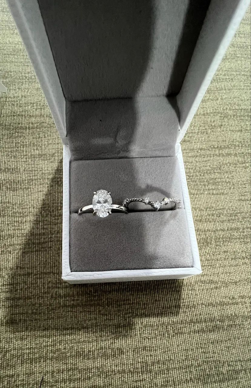 anéis de prata com diamante de laboratório - Foto 2