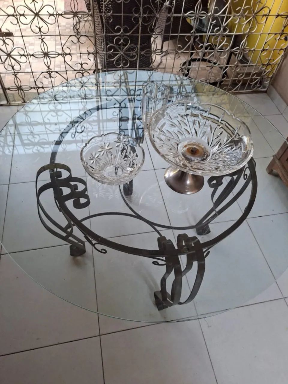 Mesa de ferro e vidro  - Foto 3