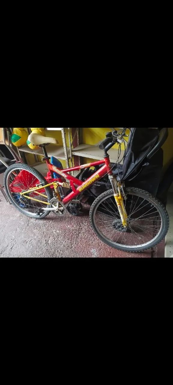 Bicicleta dupla suspensão 