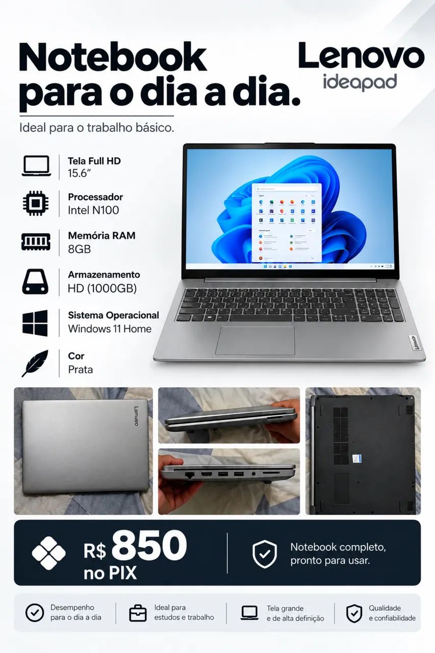 Vendo notebook semi novo