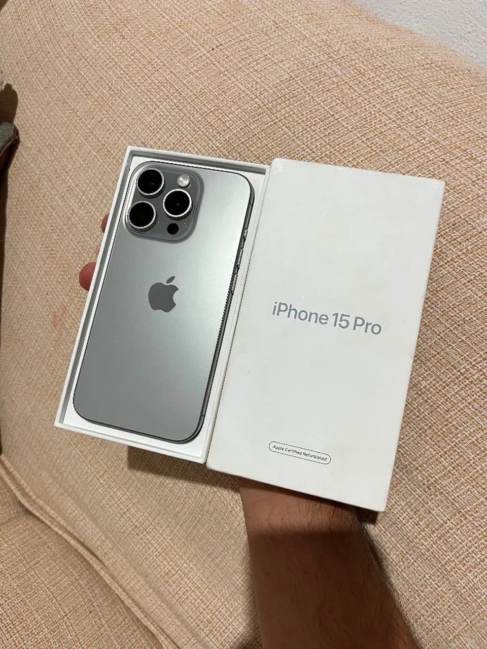 IPHONE 15 PRO SEMIZETOP TITANIUM 100%
