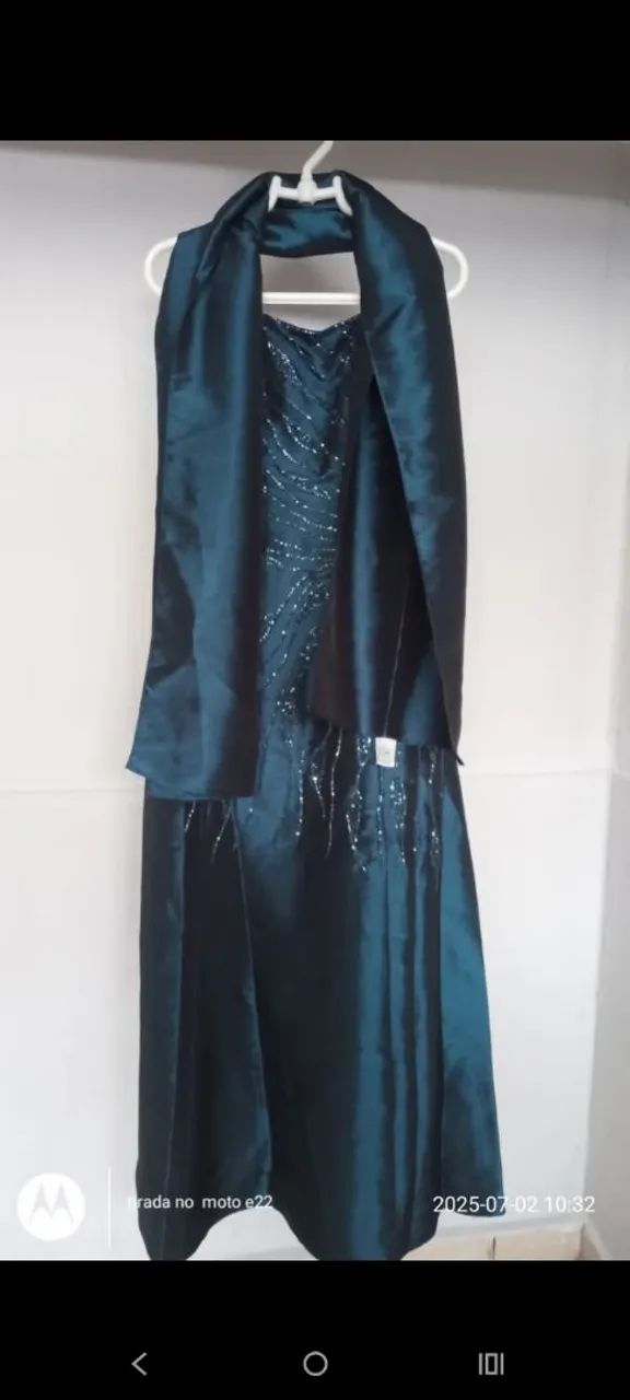 Vestido de festa ciano - Foto 5