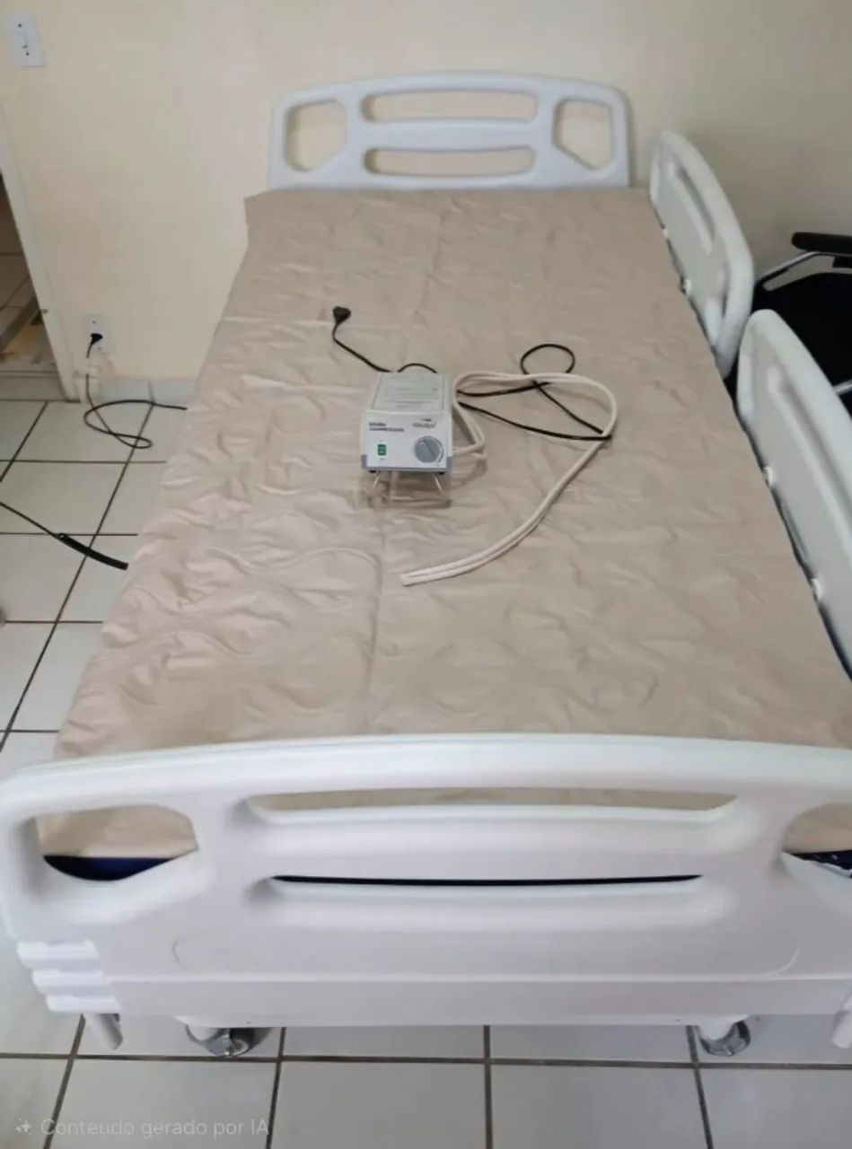 BAIXOU! Cama hospitalar Elétrica Completa Seminova + 2 Colchões Napa + 1 Pneumático  - Foto 2