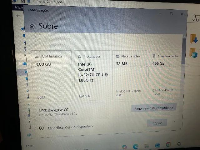 Notebook HP core i3 hdmi formatado windows 10 - Foto 5