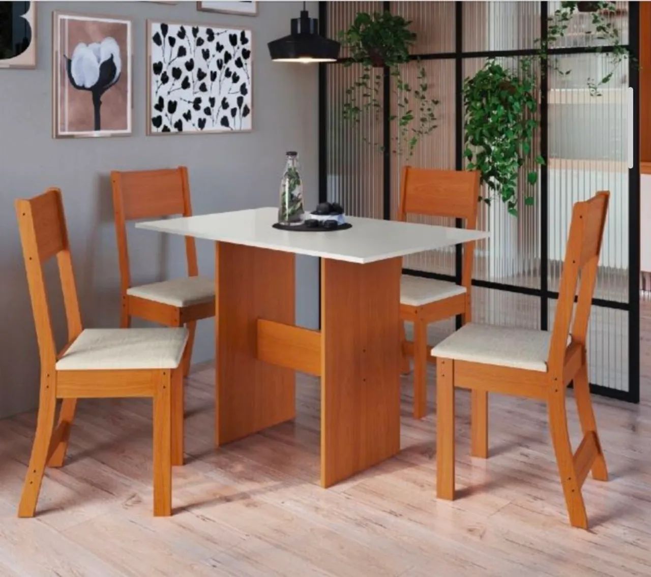 ?Conjunto Mesa de jantar Karla c/ 4 cadeiras - NOVO! - Foto 4