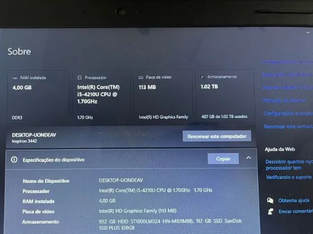 Notebook dell para estudos com 1TB e SSD - Foto 4