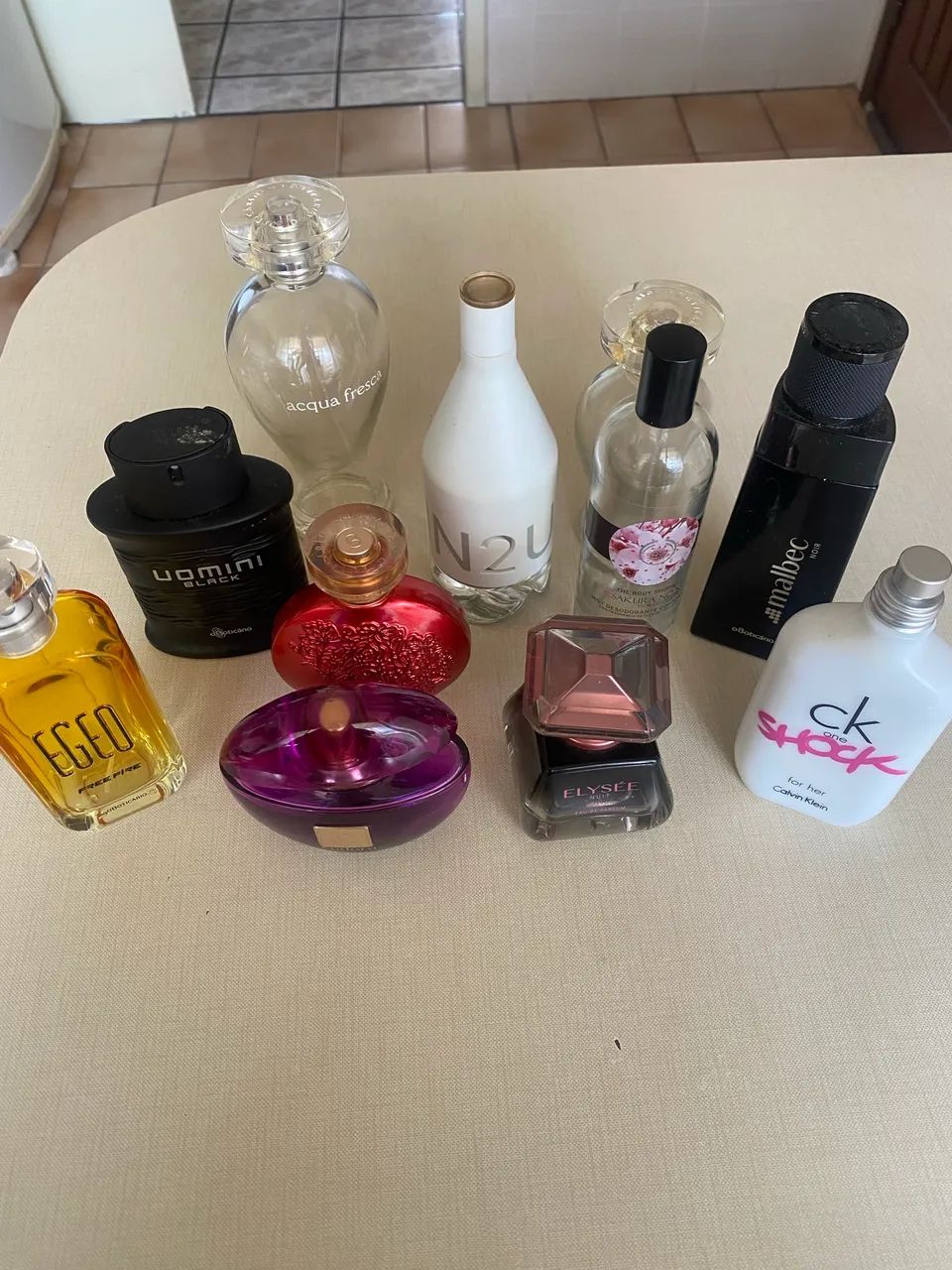 Frascos de perfumes 