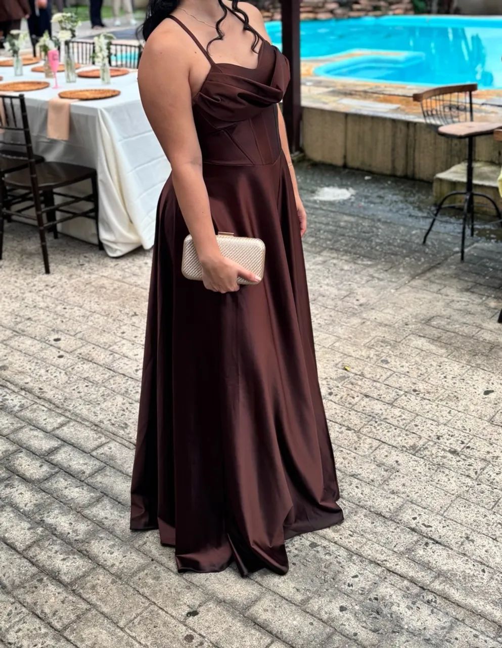 Vestido de festa marrom - Foto 2