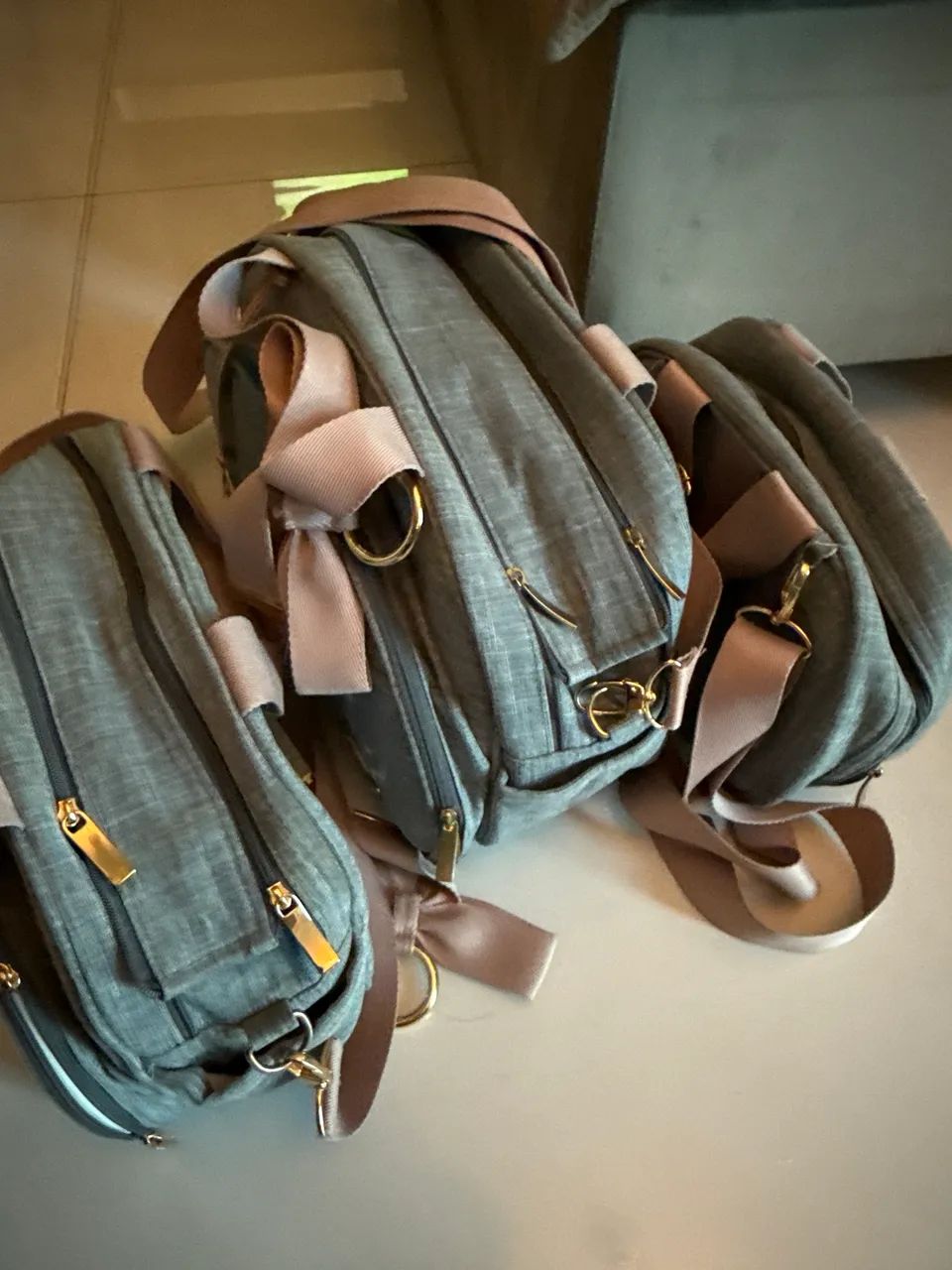 Kit 3 bolsas maternidade Tamanhos G M P premium SN - Foto 5