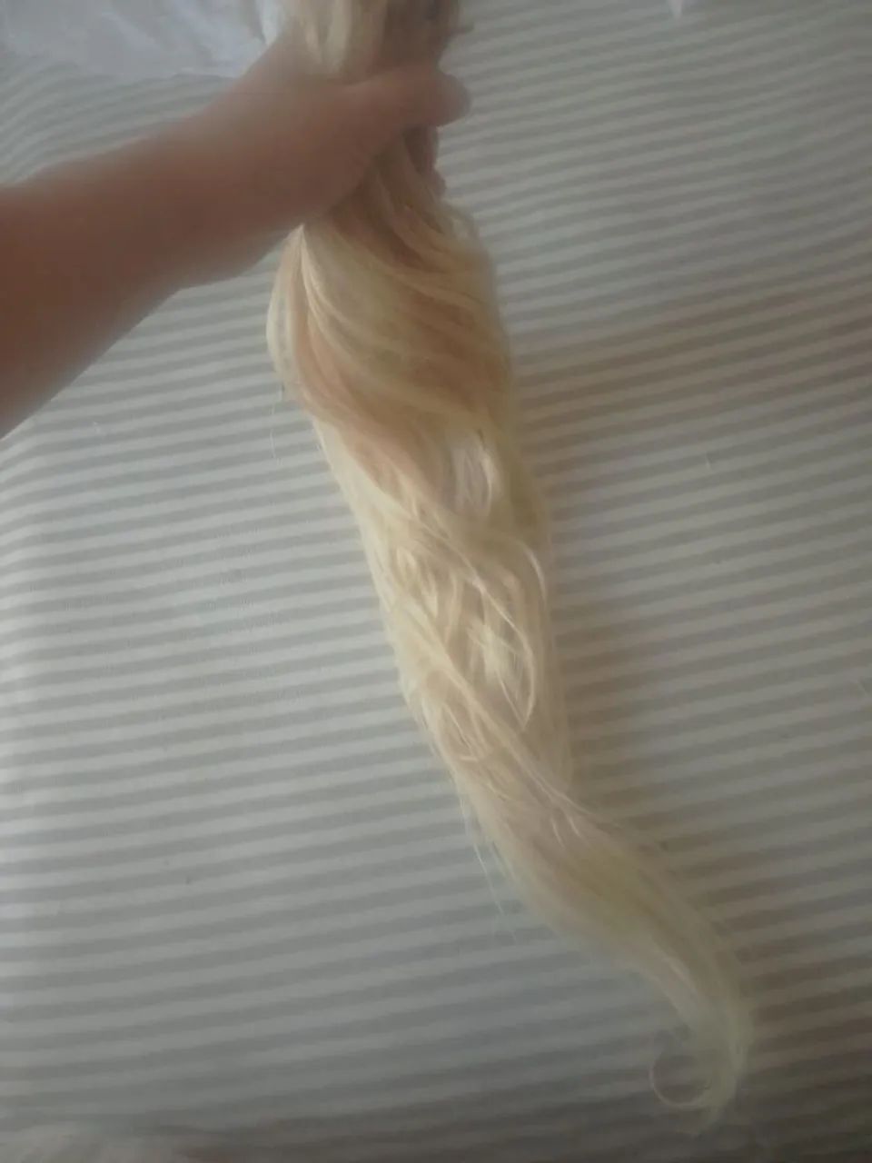 Mega hair loiro longo cabelo humano 