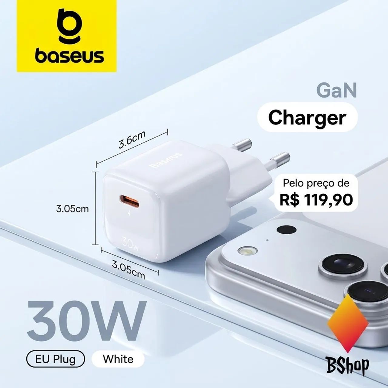 Carregador Baseus 30w 