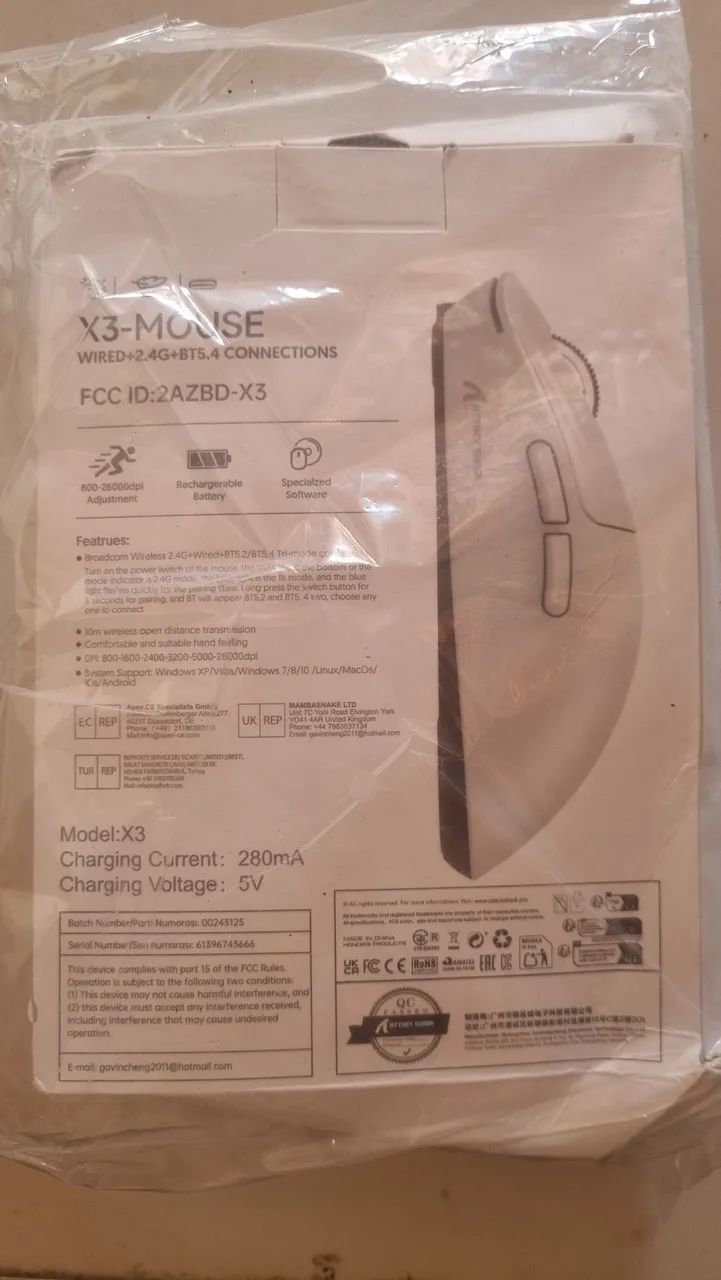 Mouse Gamer Sem Fio Attack Shark X3 Purple - Foto 2
