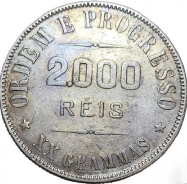 Moeda 2000 Réis 1908 - Prata 0.900 - Foto 2