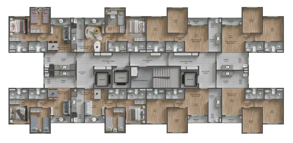 Única Veredas Villa Park - Apto 2/4 com 1 suíte de 57 m², wc social, 1 vaga por 331.750,00 - Foto 19